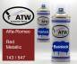 Preview: Alfa-Romeo, Red Metallic, 143 / 547: 400ml Sprühdose + 400ml Klarlack - Set, von ATW Autoteile West.
